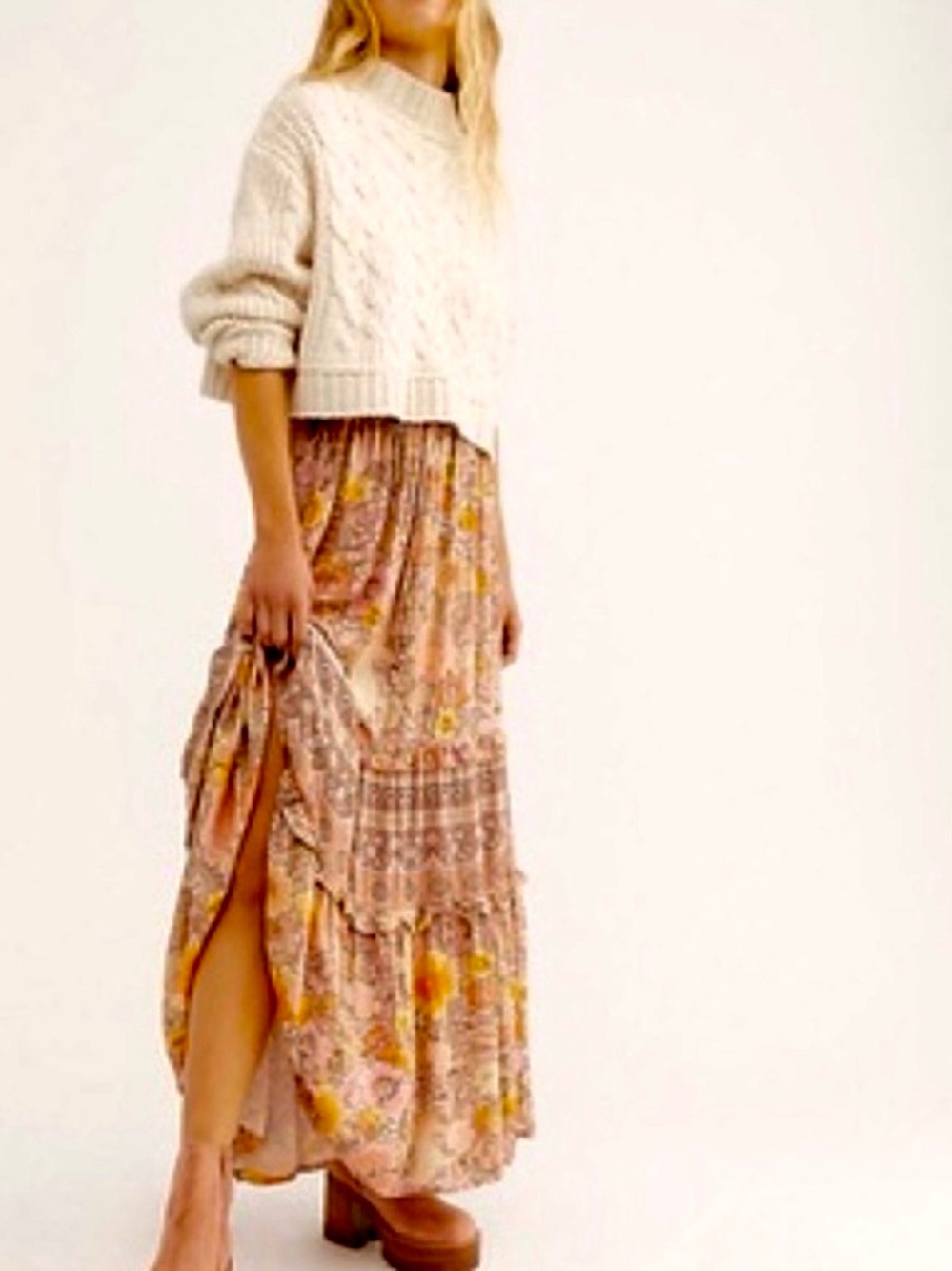Spell Amethyst Maxi Skirt w/ Horses 🐎🐎🐎 SM, GUC!